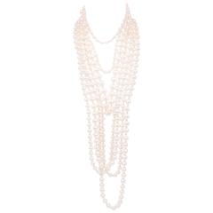Chanel Multi-Strand Pearl Necklace Antique - gold