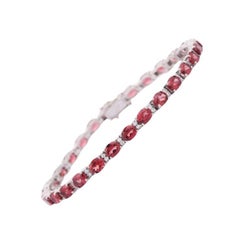 Bracelet tennis en argent sterling 925 avec grenat de 12,6 carats, cadeau pour mère