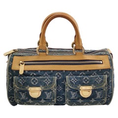 Louis Vuitton Blue Denim Neo Speedy Boston Bag