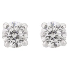 Boucles d'oreilles Moissanite en or blanc 14k fait main pour les femmes