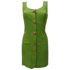Moschino Green gold tone hardware Dress 10