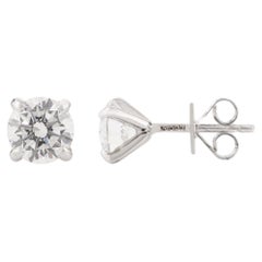 Orecchini di fidanzamento in oro bianco 18k con Moissanite, regalo di fidanzamento per lei