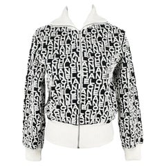 Chanel Kylie Jenner Style Iconic Logo Bomber Jacket 36 FR