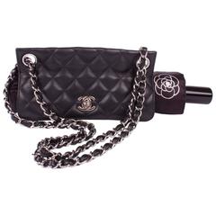 Chanel Umbrella Case Single Flap Bag - black leather 1