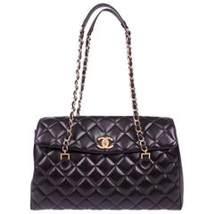  Chanel Shopper Flap Bag - black