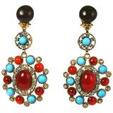 Elegant Maison Gripoix Poured Glass Earrings