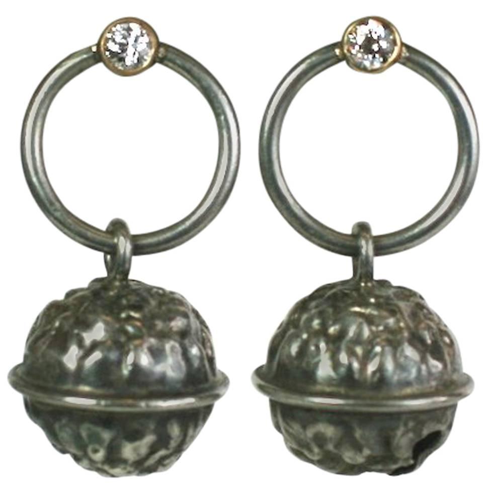 Diamond Bell Earrings, SdesR by Studio VL For Sale