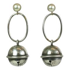 Cultured Pearl Bell Earrings, SdesR 11