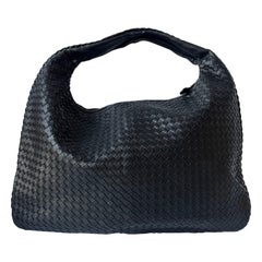 Bottega Veneta Veneta Hobo Maxi Black Leather 51cm