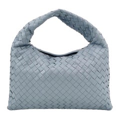 Bottega Veneta Hop Hobo Kleines Leder Misty Blue