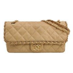 Chanel Chain Me Chain Around Medium Flap Bag Beige Calfskin Leather, 2011