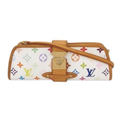 Louis Vuitton x Takashi Murakami Shirley Umhängetasche Weiß Multicolor