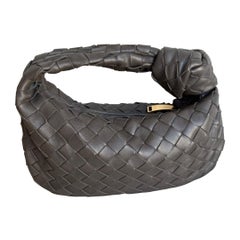 Bottega Veneta Jodie Mini Grey Leather Gold Hardware