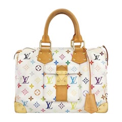 Louis Vuitton x Takashi Murakami Speedy 30 Lock White Multicolor