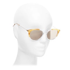 GUCCI GG1048S gafas de sol squoval con montura ombre marrón transparente