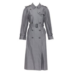 Burberry Vintage Made To Measure, trench in cotone grigio UK12 L.