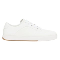 BOTTEGA VENETA white leather minimal lace up sneakers EU39