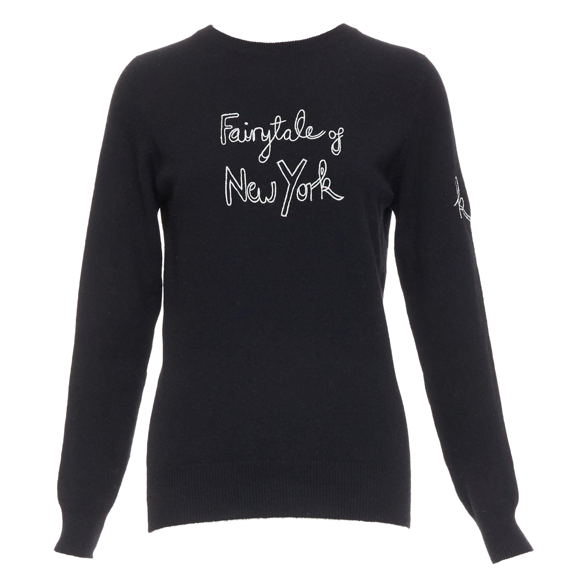 BELLA FREUD 100% cashmere Fairytale of New York black sweater XS For Sale