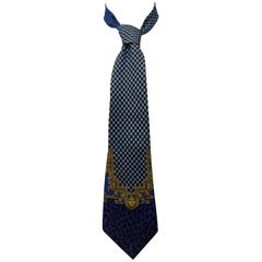 Gianni Versace blu Silk Tie
