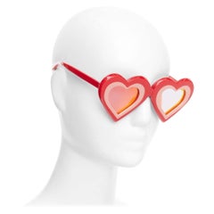 selten LINDA FARROW Yazbukey YAZ71 rosa rot Herz Rahmen Sonnenbrille