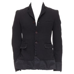 COMME DES GARCONS Homme Plus Evergreen 2005 negro Reimpresión Docking blazer S