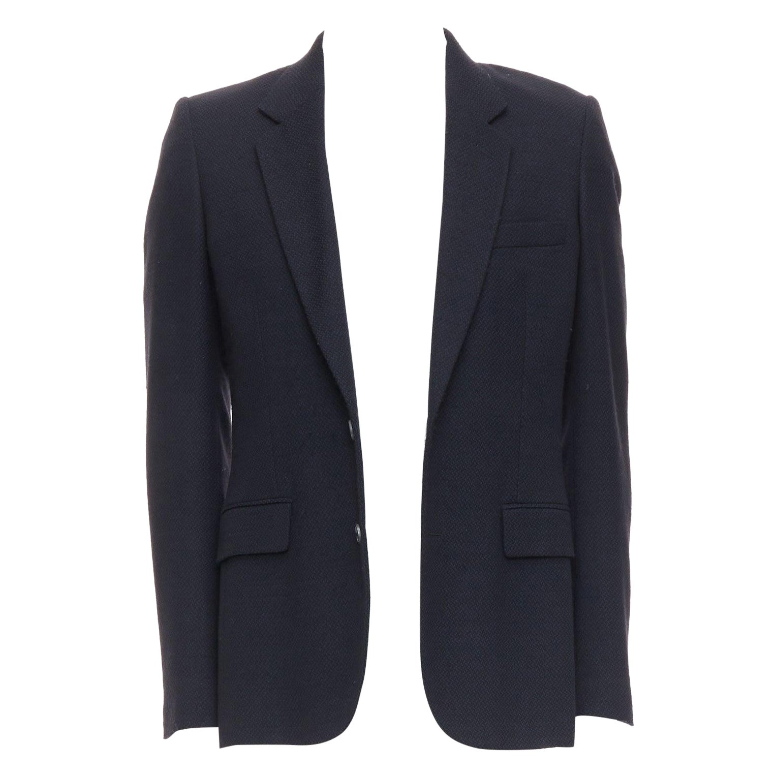 MAISON MARGIELA Línea 14 blazer acolchado de lana azul marino IT46 S