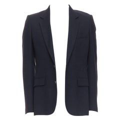 MAISON MARGIELA Ligne 14 blazer boxy à épaulettes en laine marine IT46 S