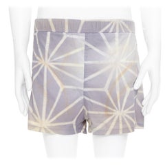 MARNI light purple cream abstract print elastic shorts IT46 S