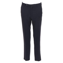MAISON MARGIELA Línea 14 pantalón cónico de lana azul marino IT48 M