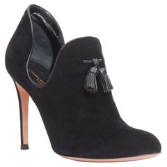 GIANVITO ROSSI stivaletti con tacco a spillo in pelle scamosciata nera EU37.5