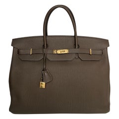 Hermes Etain Birkin 40 Bag