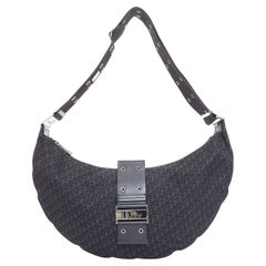 CHRISTIAN DIOR John Galliano Street Chic Hobo negro Diorissimo bolso bandolera