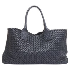BOTTEGA VENETA 2012 Limited Edition Cabat black intrecciato tote bag