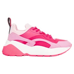 STELLA MCCARTNEY Eclypse pink fabric patchwork dad sneakers EU38
