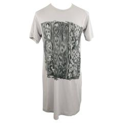 COMME des GARCONS X Roger Ballen Size S Light Grey Cotton Extended Tall T-shirt
