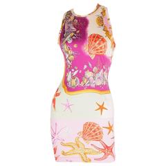 Gianni Versace Seashell Print Dress