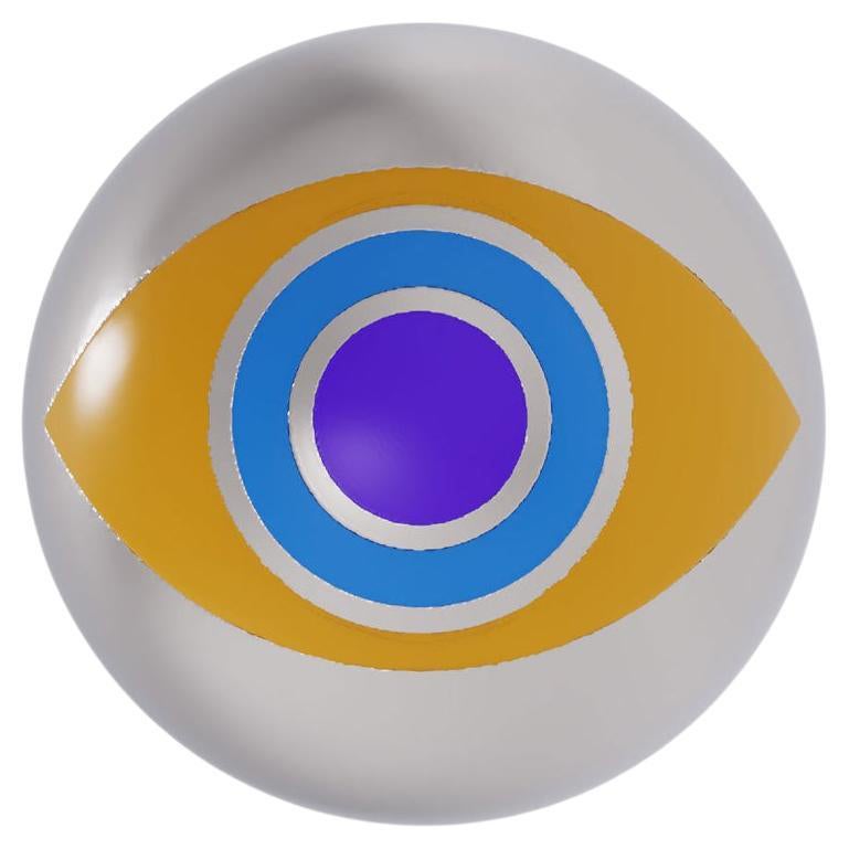 Naimah Evil Eye Earring Rhodium