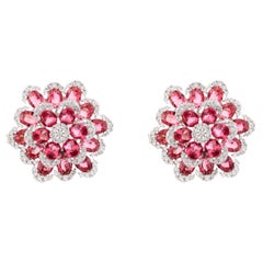 Orecchini con strass Redcolor Flower Pushback in argento 925 per la mamma