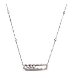 Messika Baby Move Pavé Diamonds 18k White Gold Necklace