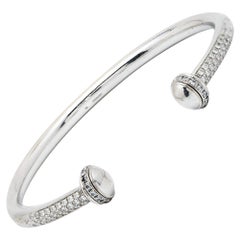 Piaget Possession Diamonds 18k White Gold Open Cuff Bracelet 16