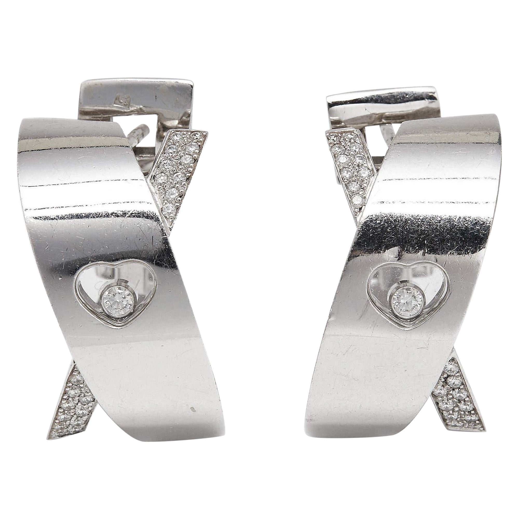 Chopard Happy Diamonds 18k White Gold Earrings