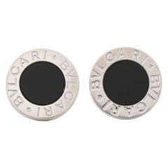 Bvlgari Bvlgari Onyx 18k White Gold Stud Earrings