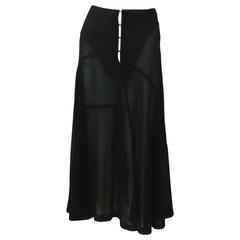 Comme des Garcons Sheer A-Line Black Skirt 1998