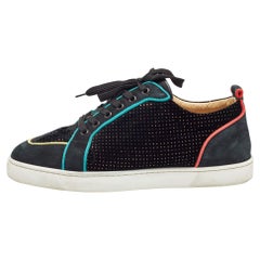 Christian Louboutin Velvet Suede Studded Rantus Orlato Low Top Sneakers Size 43