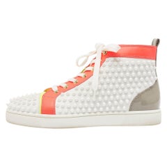 Christian Louboutin - Scarpe da ginnastica alte Louis Spikes in pelle multicolore taglia 40