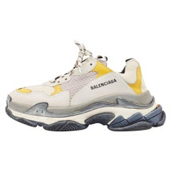 Balenciaga Multicolour Nubuck Leather Triple S Low Top Sneakers Size 40