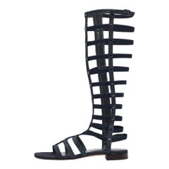 Stuart Weitzman Blue Denim Gladiator Flat Sandals Size 36