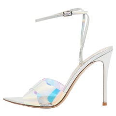 Gianvito Rossi Transperent PVC Plexi Stark Slides Size 39
