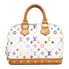 Sac à poignée Alma multicolore monogrammé Louis Vuitton x Murakami édition limitée