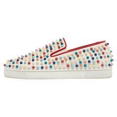 Christian Louboutin Multicolor Leather Roller Boat  Sneakers Size 40